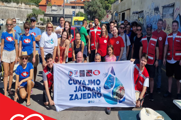 Gradsko društvo Crvenog Križa Zadar kao partner na akciji "Čuvajmo Jadran zajedno"