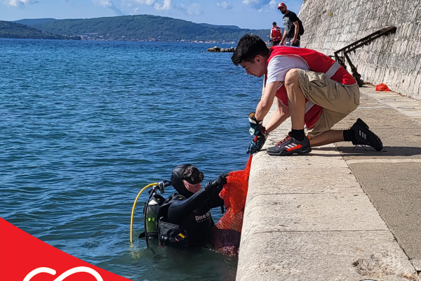 Gradsko društvo Crvenog Križa Zadar kao partner na akciji "Čuvajmo Jadran zajedno"